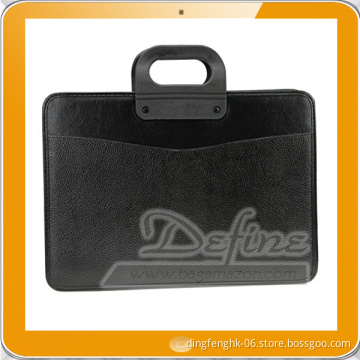 Leather Briefcase Portable Business Conference Meeting Files Portfolio